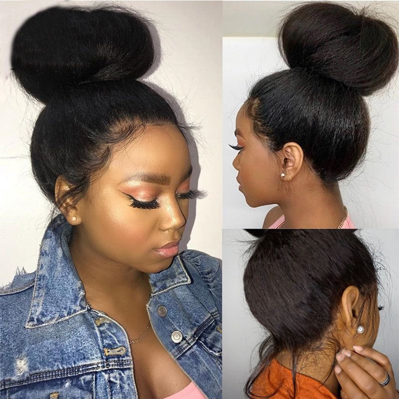 24”–26” Yaki Straight thin transparent  360 Lace Wig – Human Hair