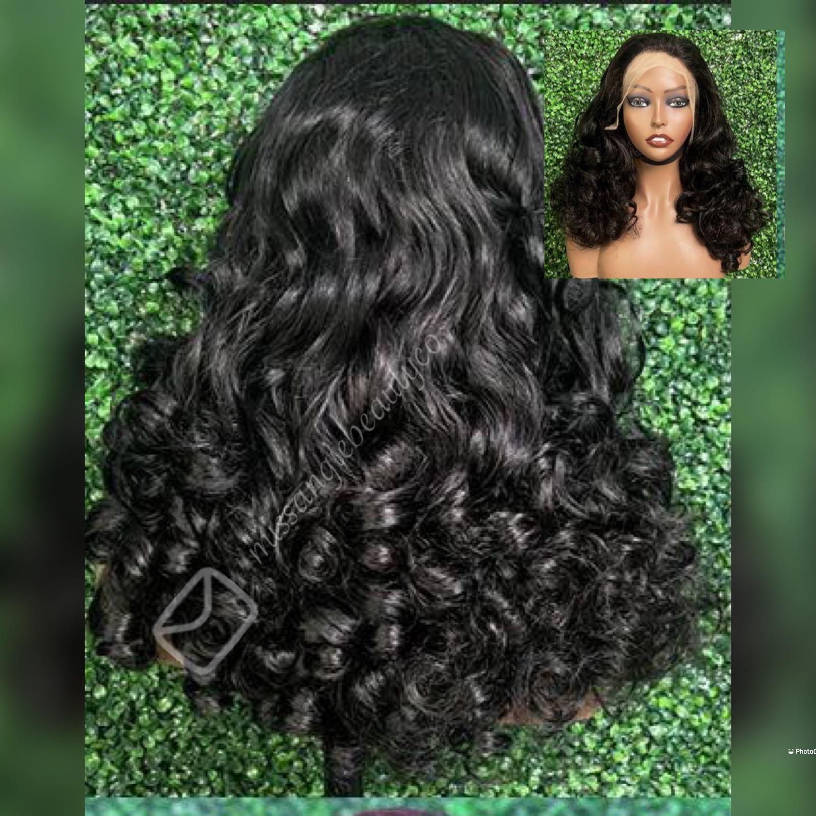 22 Bouncy Curly 13x4 Transparent Lace Frontal Wig – Human Hair