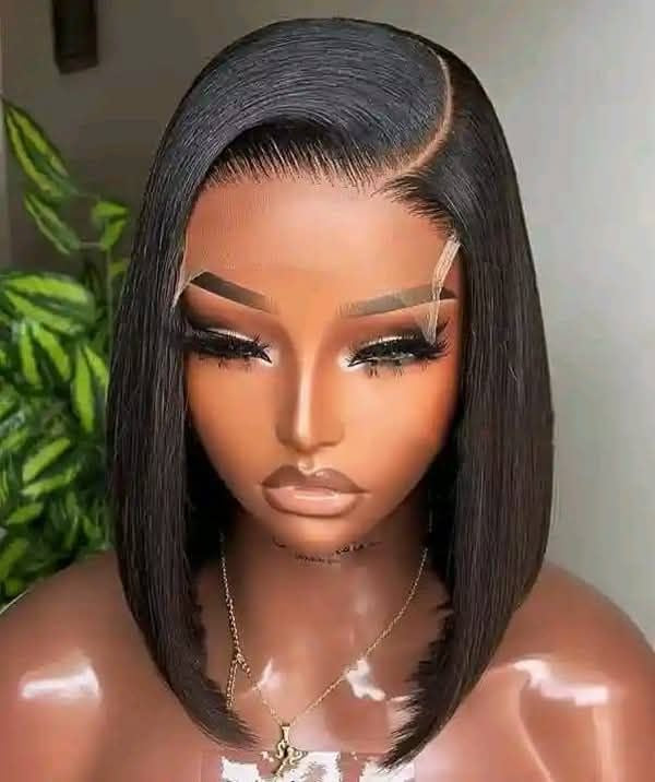 10” Sleek Bob 5x5 Closure Wig – Double Drawn Human Hair