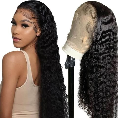 Water  Wave 13x4 thin transparent Lace Frontal Wig – 250% Density Human Hair