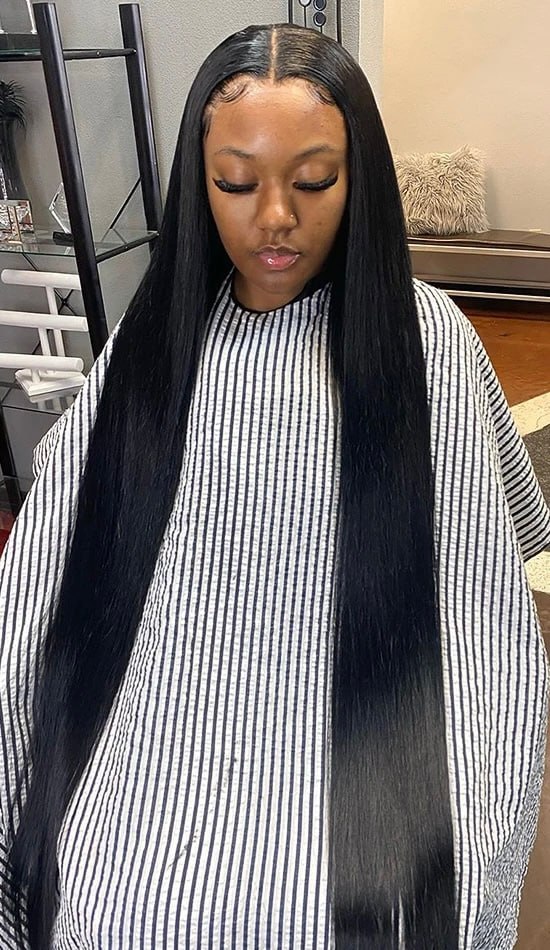 34” Buss Down 13x6 HD Lace Frontal Wig – Luxury Human Hair