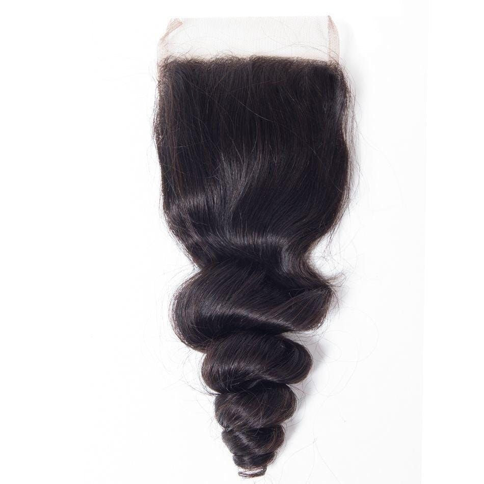 5*5 thin transparent Loose Wave closure