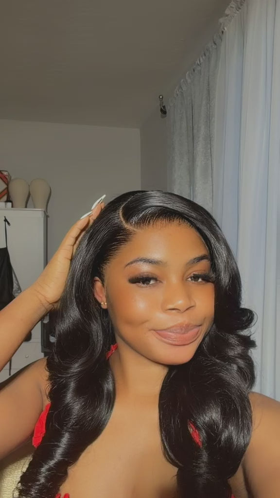 Body Wave 13×4 thin transparent Lace Frontal Wig – 250% Density Human Hair